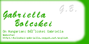 gabriella bolcskei business card